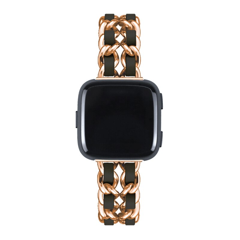 Black & Gold Fitbit Watch Strap