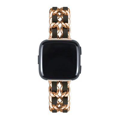 Black & Gold Fitbit Watch Strap