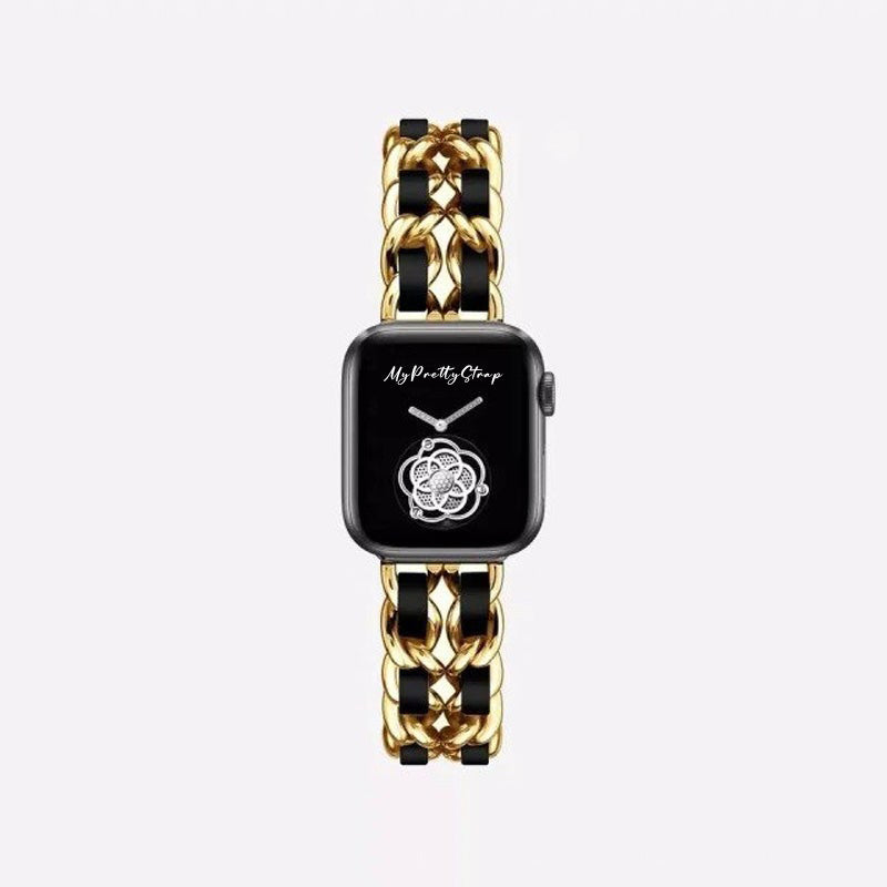 Black & Gold Apple Watch Strap
