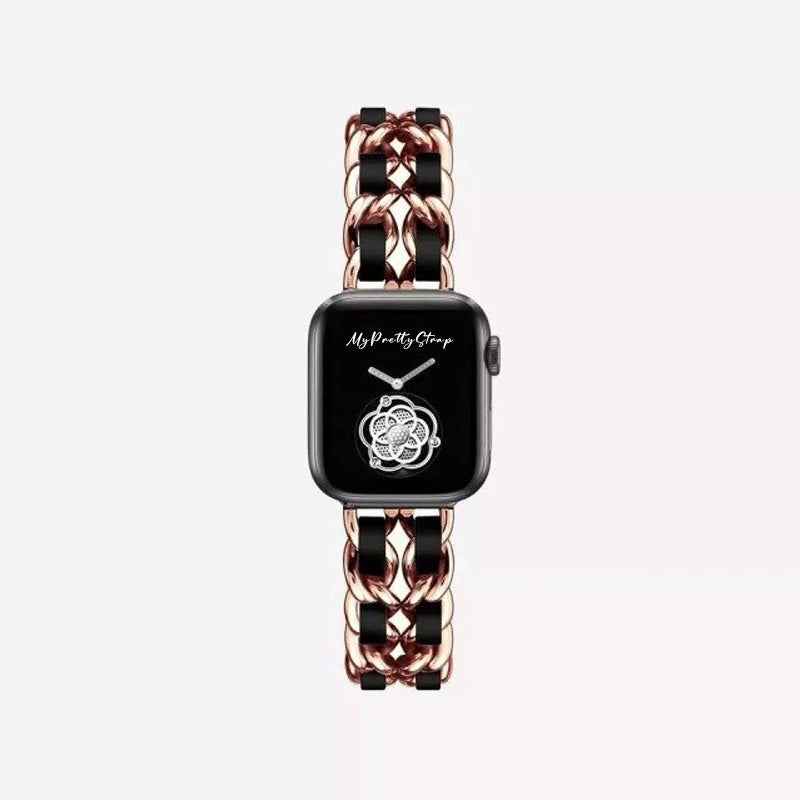 Black & Gold Apple Watch Strap